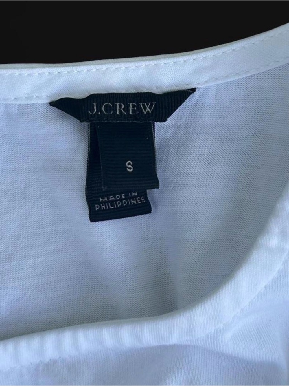 J. Crew White Ruffle Cap-Sleeve Blouse - Picture 3 of 3